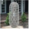 31″ Tall Grey Willow Lantern With Glass – Large Accents & Decor