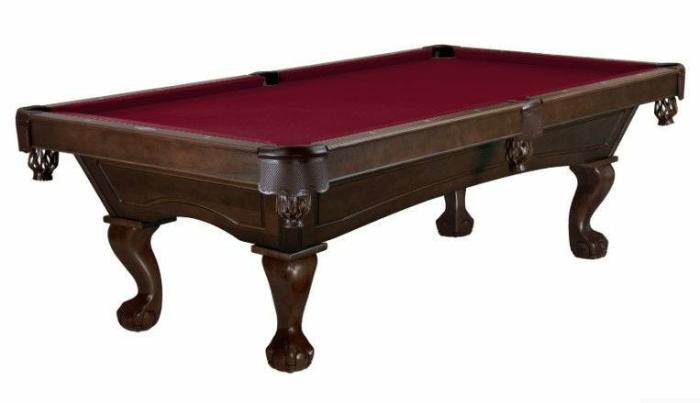 8′ Allenton Ball & Claw Pool Table Espresso Pool & Billiards Tables