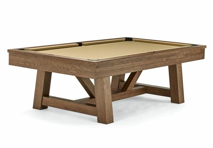 8′ Botanic Rustic Dark Brown Pool & Billiards Tables