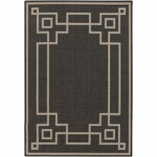 Alfresco 5’X8′ Area Rug – Black, Cream & Camel (Alf-9630) Outdoor