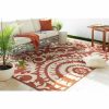 Alfresco 5’X8′ Area Rug – Rust & Cream (Alf-9613) Furniture