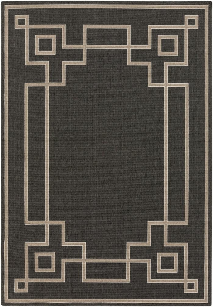 Alfresco 8’X10′ Area Rug – Black, Cream & Camel (Alf-9630) Furniture