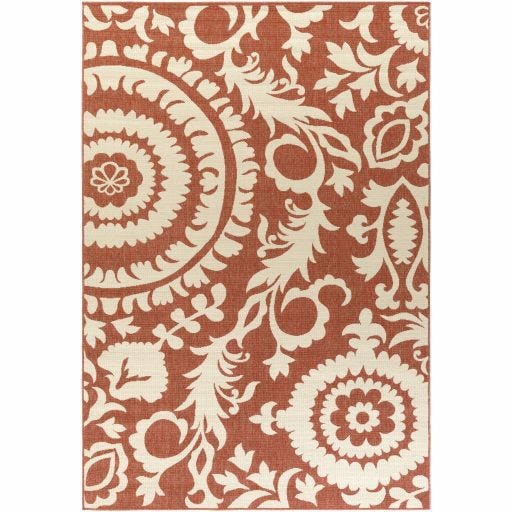 Alfresco 8’X10′ Area Rug – Rust & Cream (Alf-9613) Outdoor