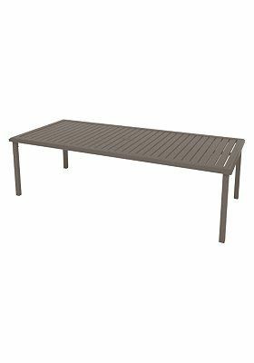 Amici 84″ Rectangular Slat Top Table – Graphite Dining & Chat Tables