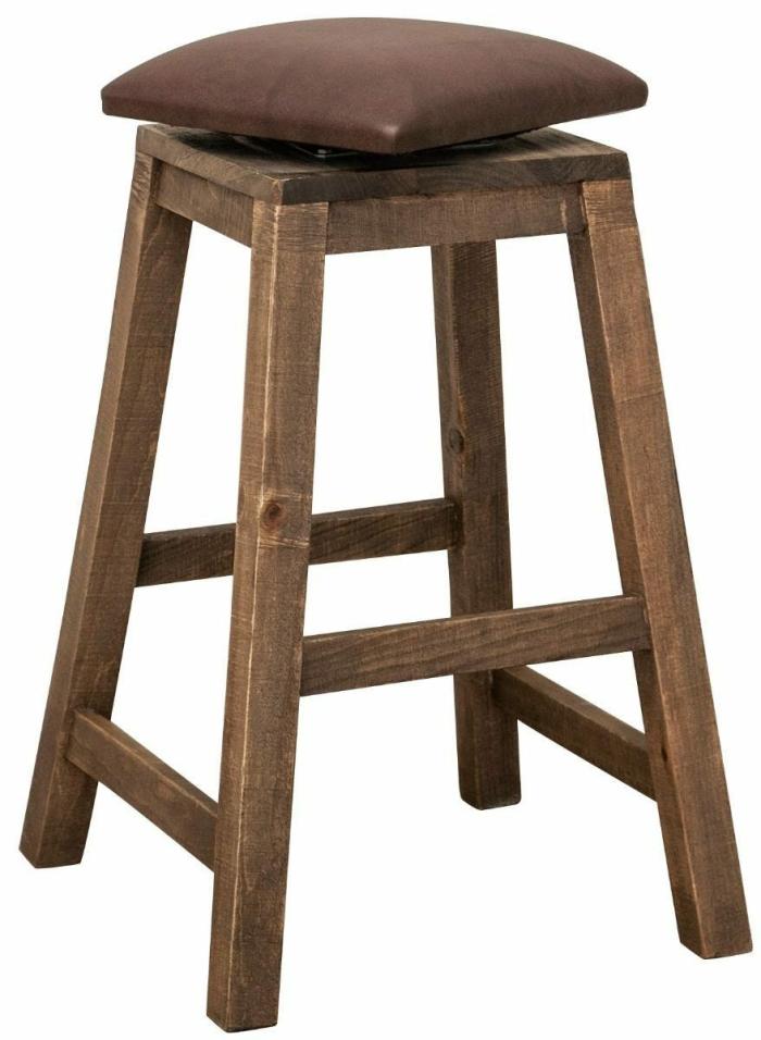 Antique Multi-Color Backless Counter Height Bar Stool Bar Stools