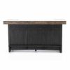 Ashford 78″ Front Bar – Black And Rustic Walnut Bars & Barstools