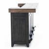 Ashford 78″ Front Bar – Black And Rustic Walnut Bars & Barstools