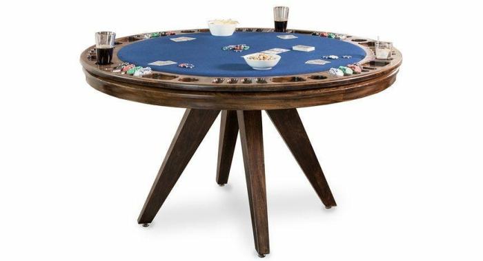 Austin Reversible Top 54″ Octagon Game Table Poker & Game Tables