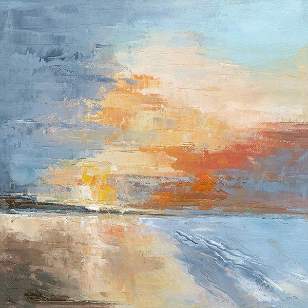 Beach Sunset – 40″X40″ (Frameless) Accents & Decor