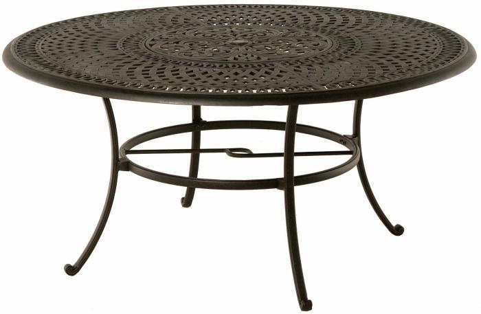 Bella 60″ Round Lazy Susan Table – Desert Bronze Dining & Chat Tables