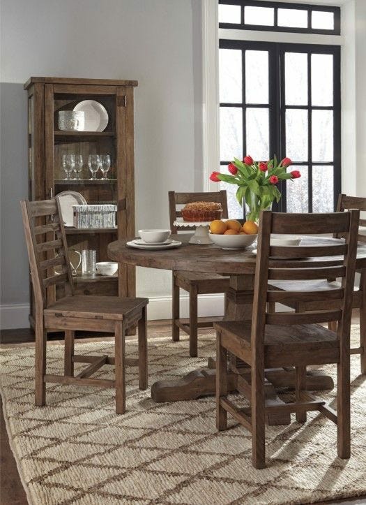 Caleb Collection 5-Piece 42″ Round Dining Set Dining & Kitchen