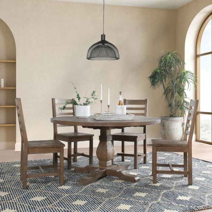 Caleb Collection 55″ Round 5-Piece Dining Set Dining & Kitchen