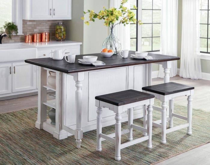 Carriage House Collection Kitchen Island Dining Set Dining & Kitchen