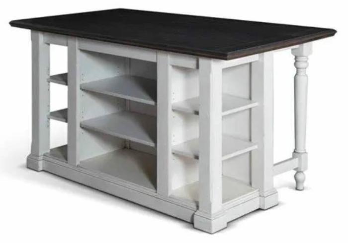 Carriage House Collection Kitchen Island With 13″ Drop Leaf Dining & Kitchen