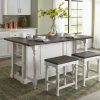 Carriage House Collection Kitchen Island With 13″ Drop Leaf Dining & Kitchen