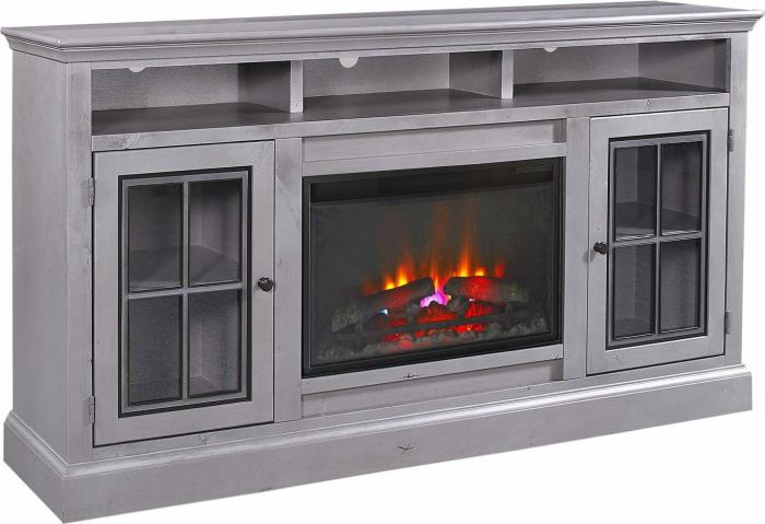 Churchill Electric Fireplace 70″ Highboy Console – Smoke Grey Electric Fireplaces