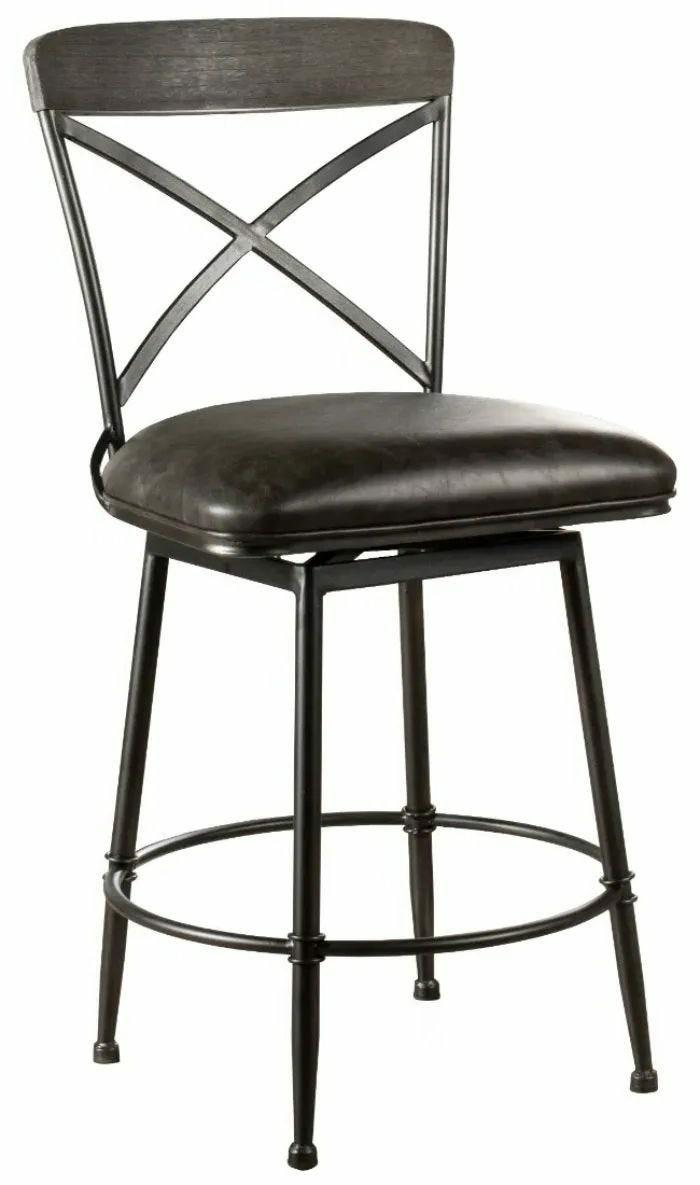 Decker Swivel Counter Stool – Pewter Gray Bar Stools