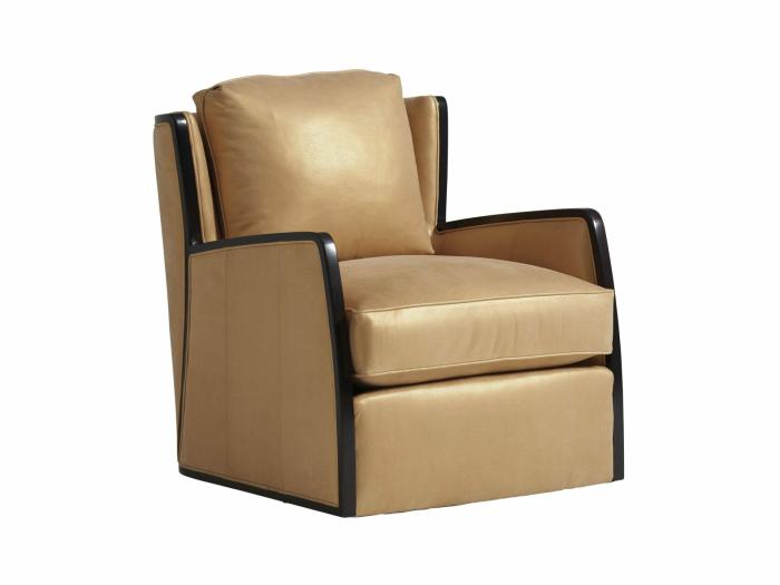 Delancey Leather Swivel Chair Chairs