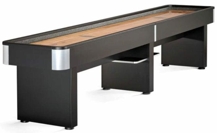 Delray 12′ Shuffleboard Matte Black Rec Room