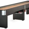 Delray 12′ Shuffleboard Matte Black Rec Room