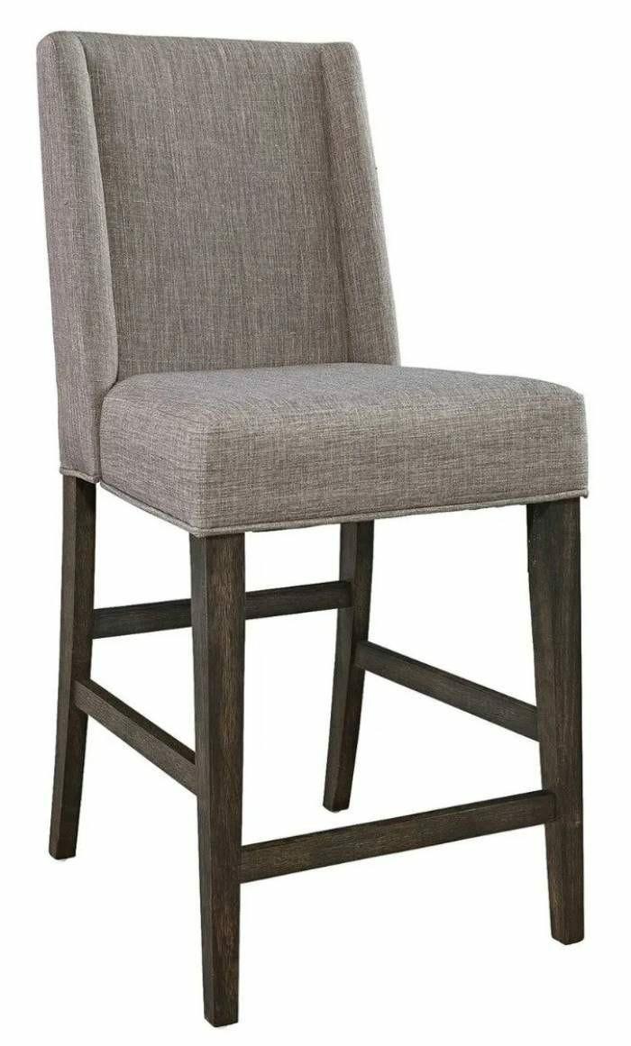 Double Bridge Collection Counter Height Upholstered Side Chair Bar Stools