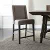 Double Bridge Collection Counter Height Upholstered Side Chair Bar Stools