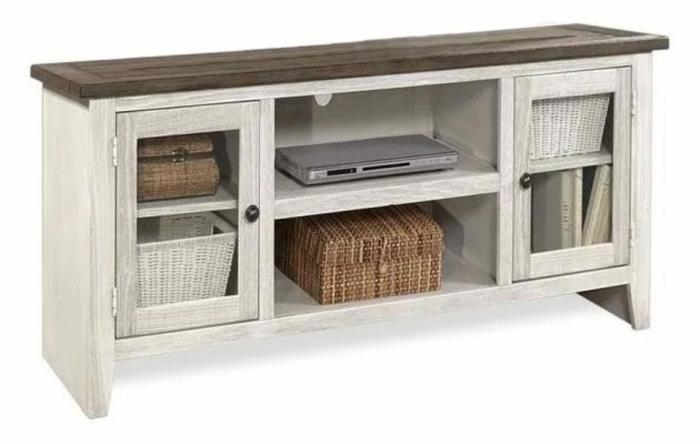 Eastport 58″ Console – Drifted White Furniture