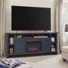 Eastport Electric Fireplace 84″ Console – Malta Blue Fireplaces