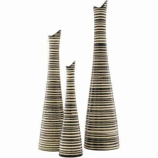 Emily Outdoor Vase – Set Of 3 – Brown Accents & Decor