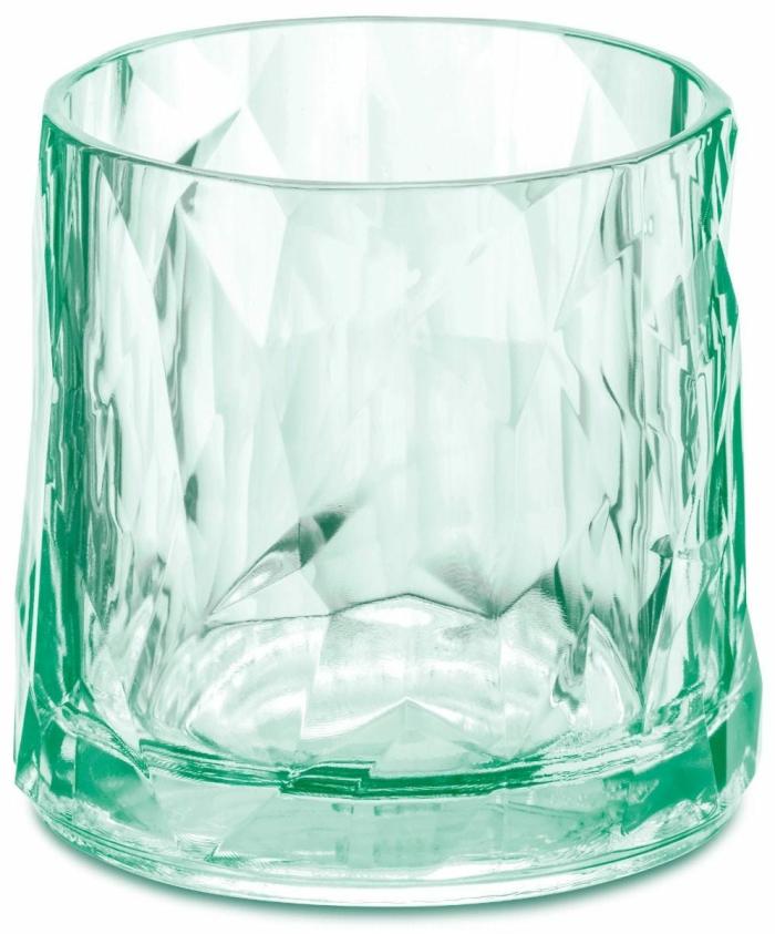 Faceted Double Old Fashioned Glasses – Transparent Jade – Set Of 6 Bars & Barstools