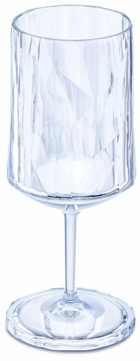 Faceted Wine Glasses – Transparent Aquamarine – Set Of 6 Bars & Barstools