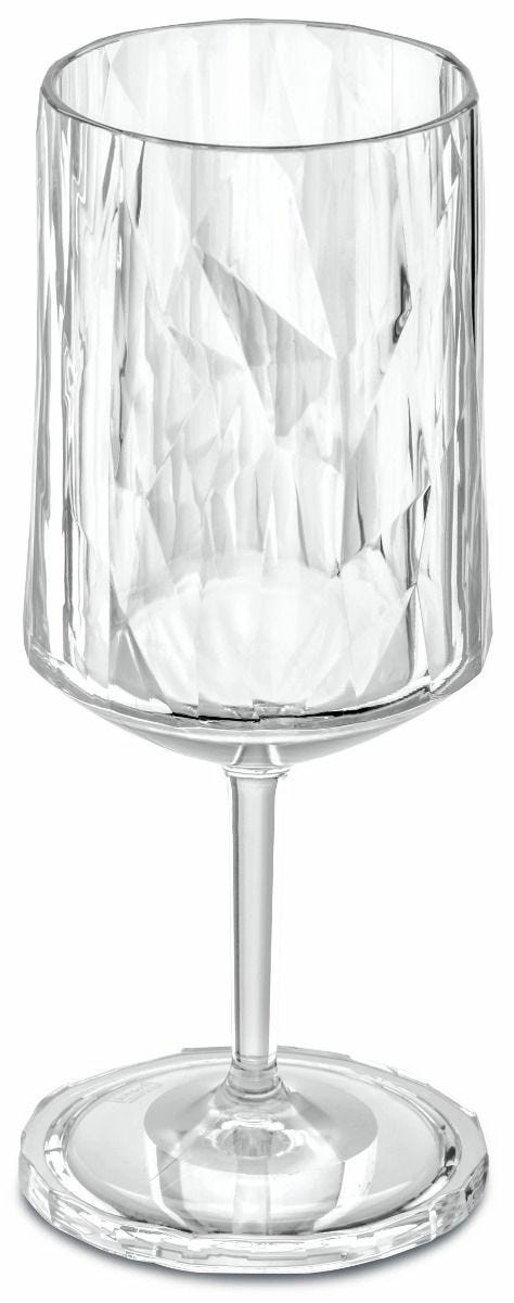 Faceted Wine Glasses – Transparent Clear – Set Of 6 Bars & Barstools