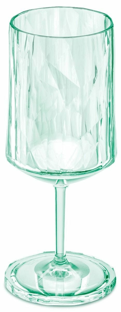 Faceted Wine Glasses – Transparent Jade – Set Of 6 Bars & Barstools