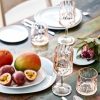 Faceted Wine Glasses – Transparent Rose Quartz – Set Of 6 Bars & Barstools