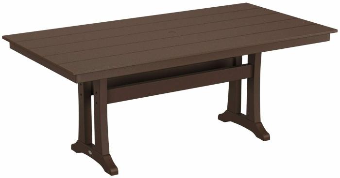 Farmhouse 37″ X 72″ Trestle Table – Mahogany Dining & Chat Tables