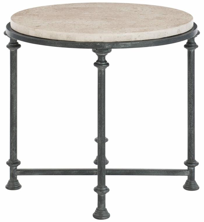 Galesbury Round Metal End Table Accent Tables