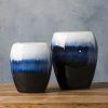 Harris Outdoor Vase – Set Of 2 – Navy & White Accents & Decor