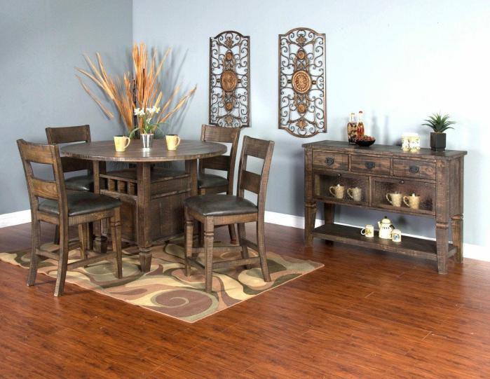 Homestead 5-Piece 54″ Round Counter Height Dining Set Dining & Kitchen