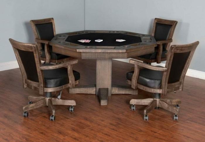 Homestead 54″ Game Table With 4 Chairs Set Poker & Game Tables