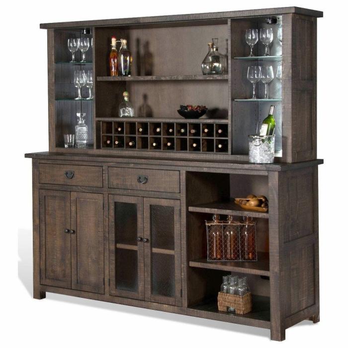 Homestead 80″ Back Bar & Hutch Bars & Barstools