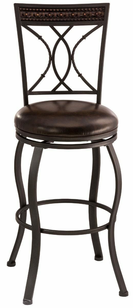 Kirkham Bar Stool – Black Silver/Brown Bar Stools