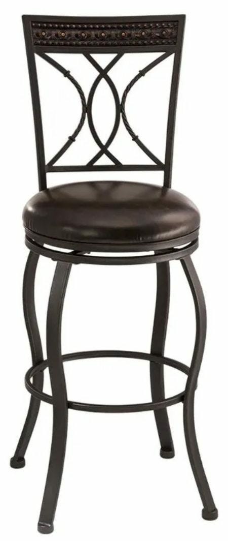 Kirkham Counter Height Bar Stool – Black Silver/Brown Bar Stools