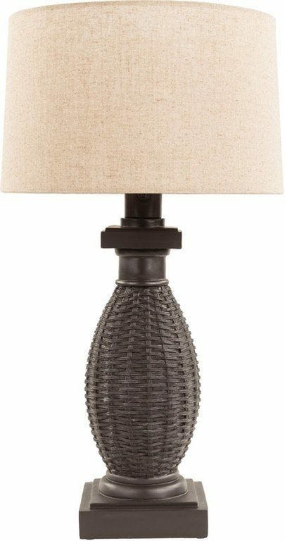 Konani Outdoor Table Lamp – Natural Linen Lighting