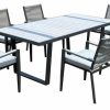 La Havre 78″ Dining Table – Charcoal Grey Dining & Chat Tables