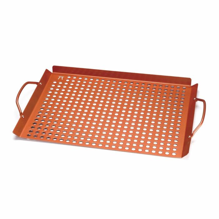 Large Grill Grid With Handles, Copper Non-Stick Grill Accessories