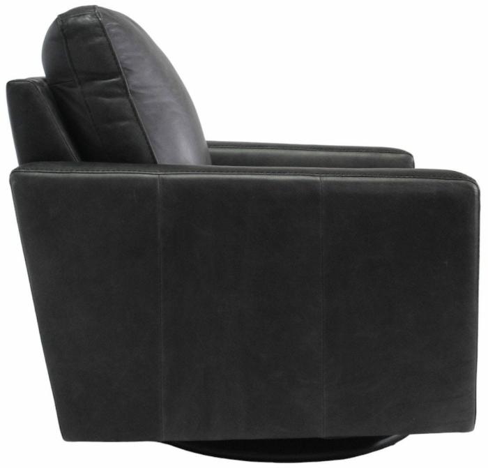 Leather Swivel Chair – Black Anthracite Furniture