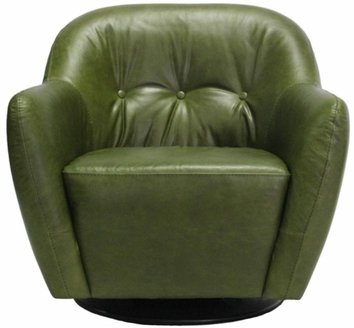 Leather Swivel Chair – Grass Green Chairs