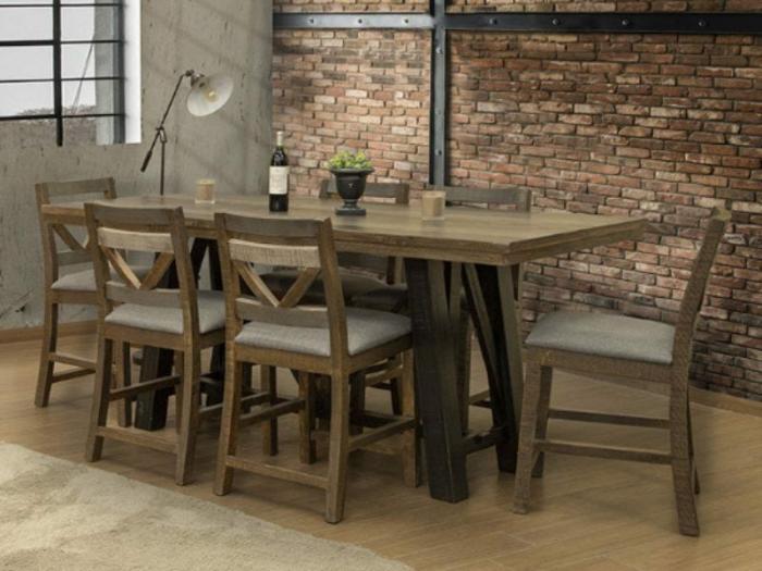 Loft Brown 7-Piece Counter Height Dining Set Dining & Kitchen