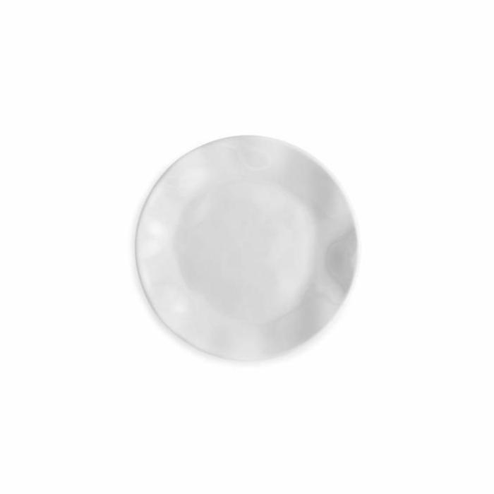 Melamine Round Canape Plate – Ruffle White Outdoor