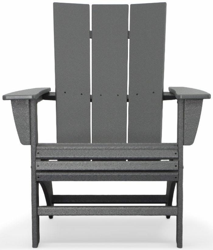 Modern Curveback Adirondack – Slate Grey Adirondack Chairs